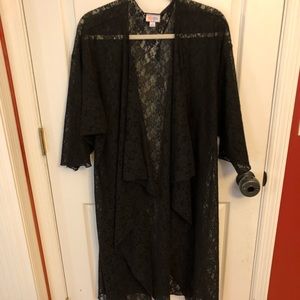 Lularoe Black Lace Shirley Size L